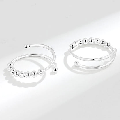 Anillo Antiestrés Plata 925 - Luna