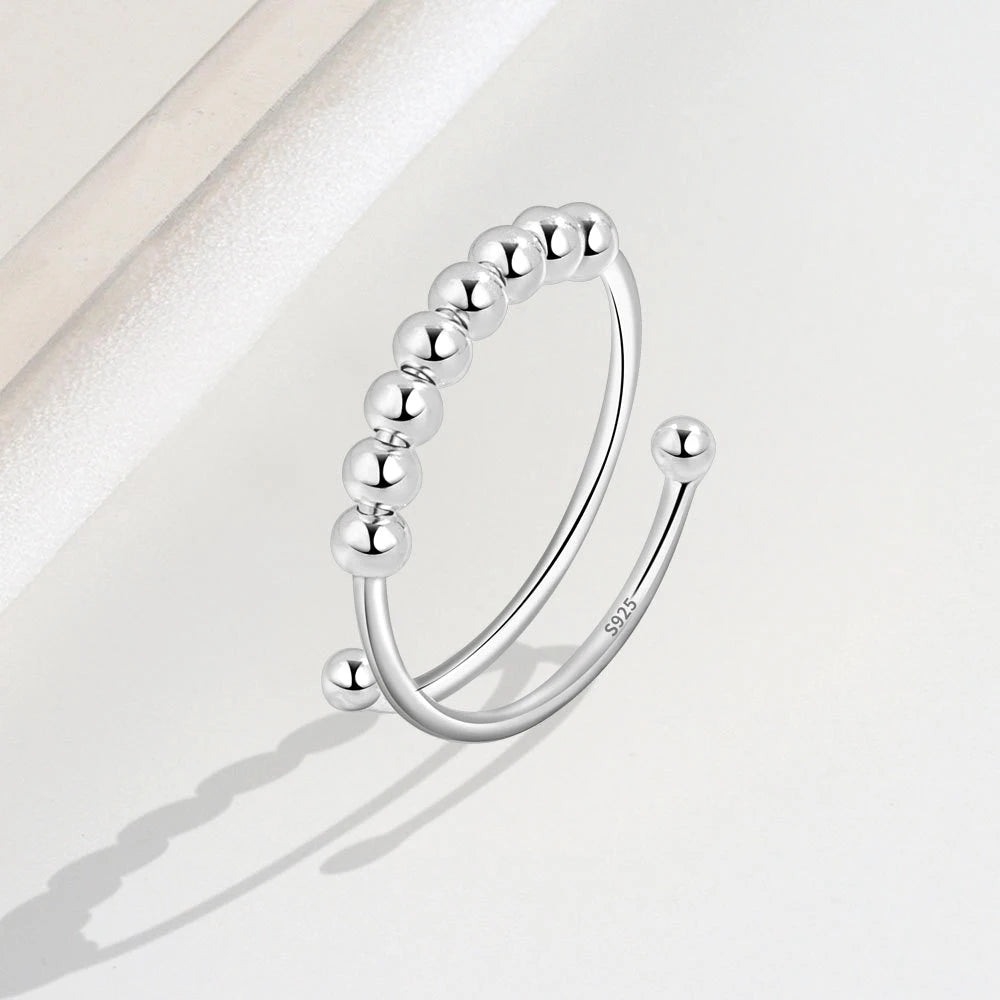 Anillo Antiestrés Plata 925 - Luna