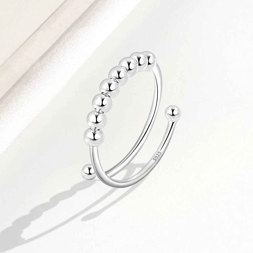 Anillo Antiestrés Plata 925 - Luna