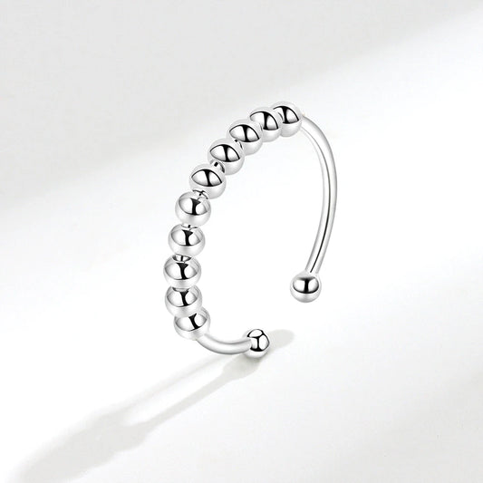 Anillo Antiestrés Plata 925 - Ambar